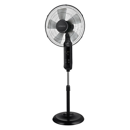 16" Pedestal Fan, Black Product Image Front shot 01