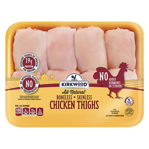 Boneless   Skinless Chicken Thighs Product Image Front shot 01