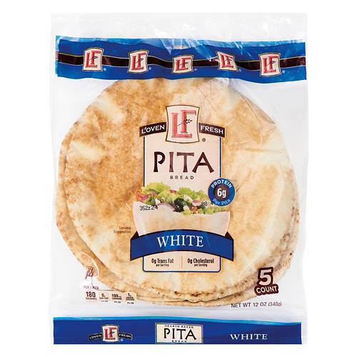 White Pita Bread, 12 oz Product Image Front shot 01