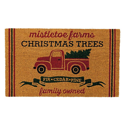 18" x 30" Holiday Coir Mat - Farm Fresh Christmas Tree