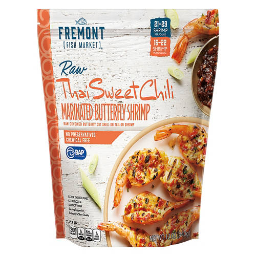 Thai   Sweet Chili Marinated Butterfly Shrimp, 12 oz Product Image Front shot 01