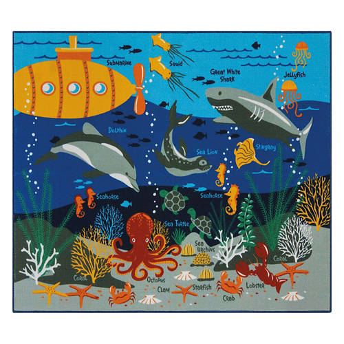 46” x 52” Education Rug, Under the Sea Product Image Front shot 01