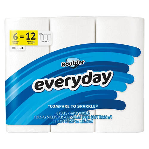 White Paper Towel, 6 count