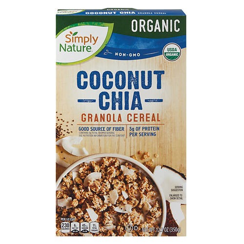 Organic  Coconut Chia Granola Cereal, 12.3 oz Product Image Front shot 01