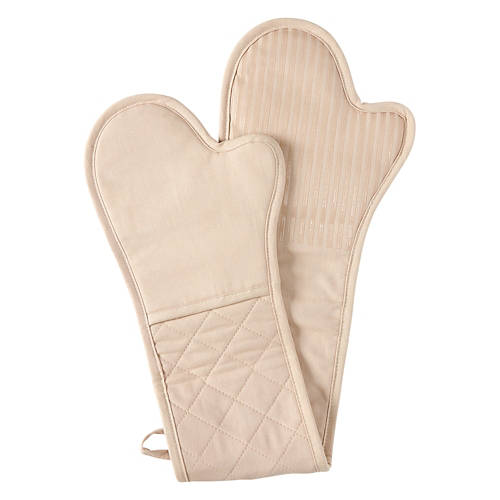 Double Oven Mitt, Beige