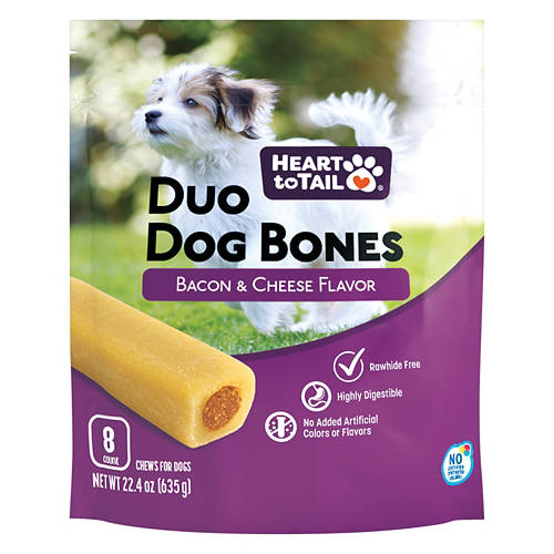 Bacon & Cheese Flavor Duo Dog Bones, 8 count Product Image Front shot 01