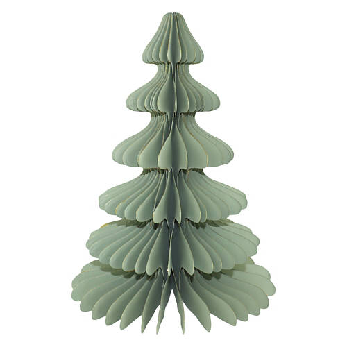 11.5" Tall Holiday 6 Tier Paper Tree, Light Green