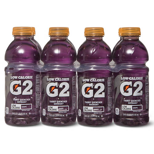 G2 Grape Sports Drink, 20 oz bottles, 8 pack