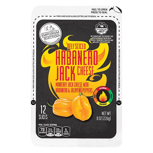 Habanero   Jack Deli Sliced Cheese, 8 oz Product Image Front shot 01