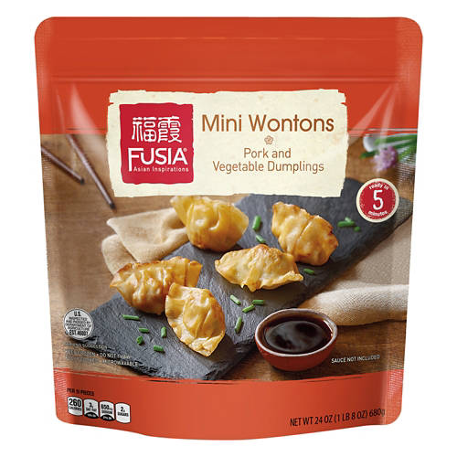 Mini Wonton - Pork & Vegetable Dumplings, 24 oz