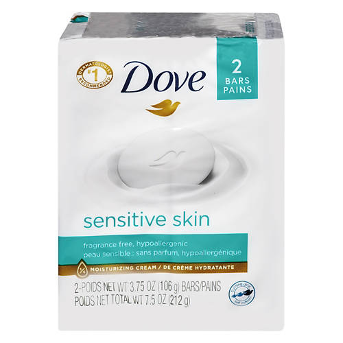 Sensitive  Skin Beauty Bar Soap, 2 count