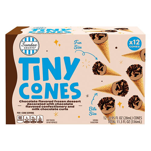 Chocolate Flavored Tiny Cones, 12 count Product Image Front shot 01
