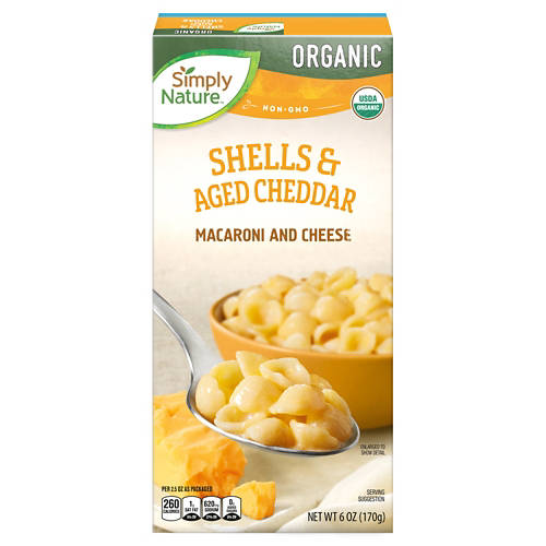 Organic Shells and Real Aged Cheddar
