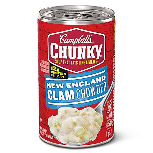 Chunky New England Clam Chowder Soup, 18.8 oz Can