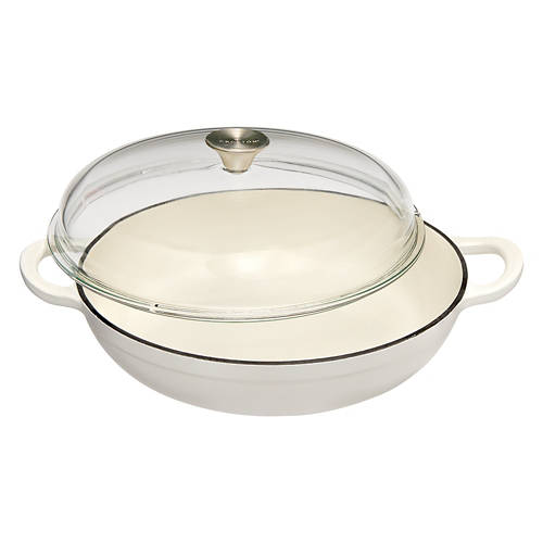 Cast Iron Braiser, White