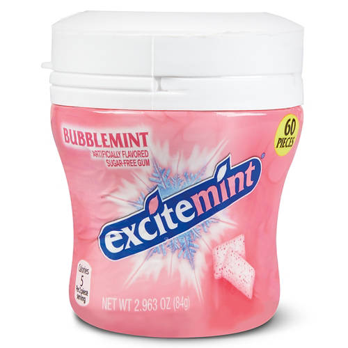 Sugar Free Bubblemint Gum, 60 count