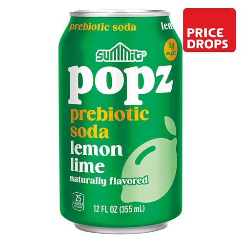 Lemon Lime Flavored Prebiotic Soda, 12 fl oz can Product Image Front shot 01
