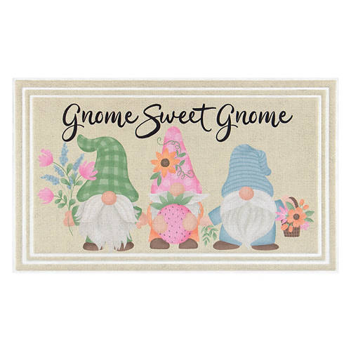 18" x 30" Deluxe Spring Mat - Gnomes Product Image Front shot 01