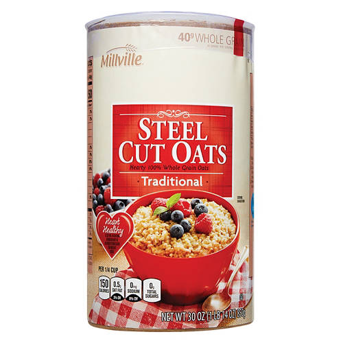 Traditional Steel Cut Oats Canister, 30 oz Product Image Front shot 01