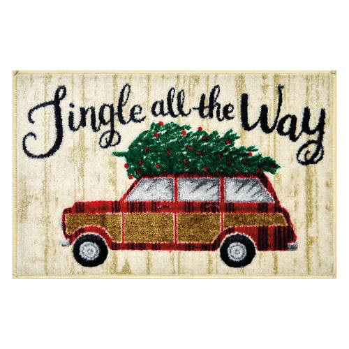 20'' x 30" Holiday Accent Rug - Christmas Wagon