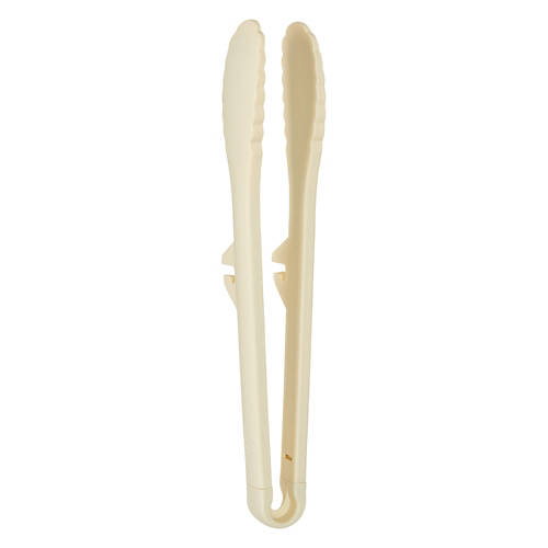 Clip On Silicone Utensil - Tong, Cream