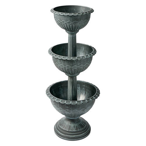 3-Tier Urn Planter, Gray Product Image Front shot 01