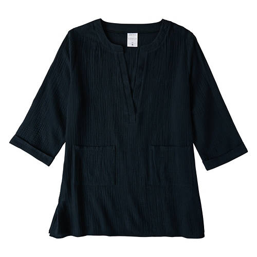 Ladies Beach Cover Up - Black, L