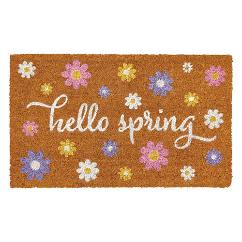 18" x  30" Spring Coir - Hello Spring Flowers