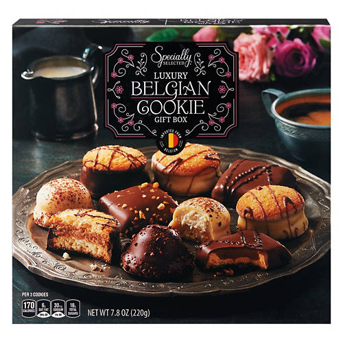 Luxury Belgian Cookie Gift Box, 7.8 oz Product Image Front shot 01