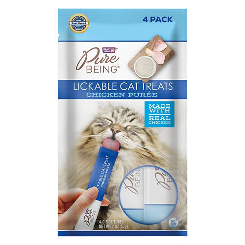 Chicken Puree Cat Lickable Treats, 4 count Product Image Front shot 01
