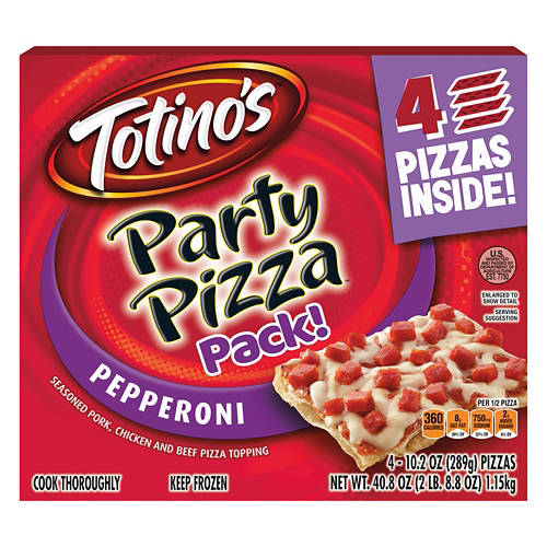 Pepperoni Party Pizza, 4 Pack Product Image Front shot 01