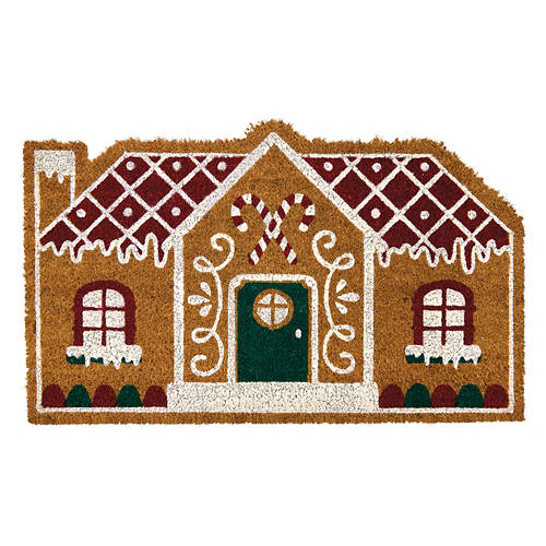 18" x 30" Holiday Coir Mat - House