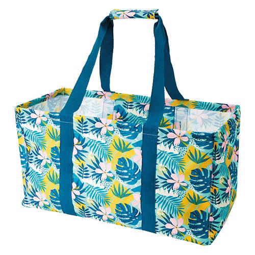 Gradient Palm Leaves Foldable Utility Tote, 21.5" x 10" x 11.7" Product Image Front shot 01