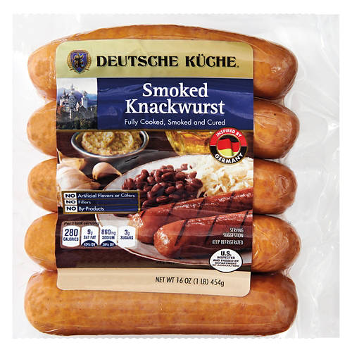 Smoked  Knackwurst Sausage, 16 oz Product Image Front shot 01