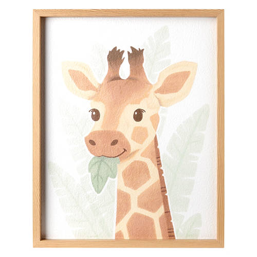 16" x 20" Baby Giraffe Framed Wall Art