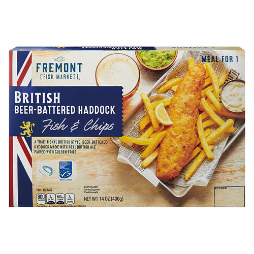 Beer Battered Haddock & Chips, 14 oz Product Image Front shot 01