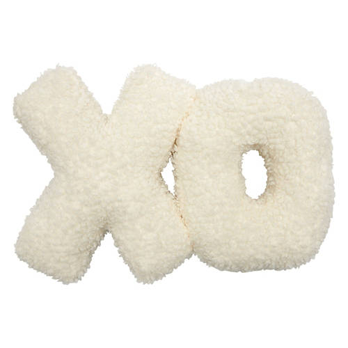 Valentine's Cozy & Fluffy Pillow - White Boucle XO