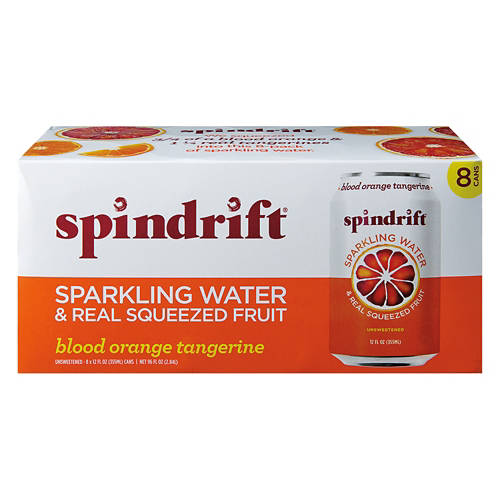 Blood Orange Tangerine Flavored Sparkling Water - 8 pack, 12 fl oz can