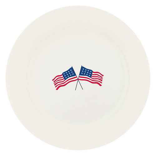 4pk Stoneware Plates - White