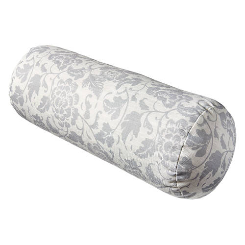 8” x 20” Bolster Luxe Pillow, Gray Floral