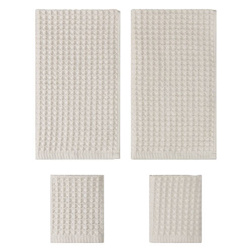 Hand Towel & Wash Cloth Set - Gray Waffle