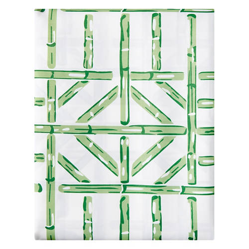 60" x 102" Indoor/Outdoor Tablecloth, Green Geo