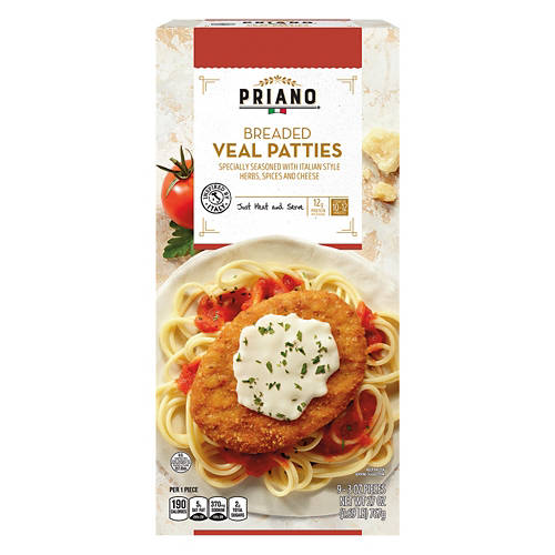Heat & Serve Breaded Veal Patties, 9 count Product Image Front shot 01