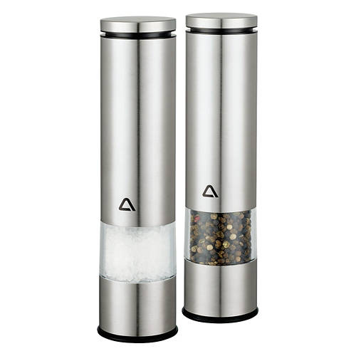 Electric Salt & Pepper Mill Set, Gray