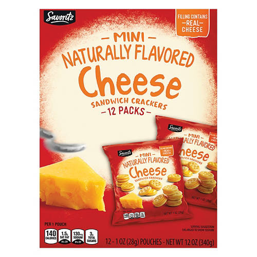 Mini Cheese Sandwich Crackers , 12 oz