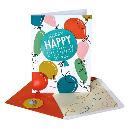 5" x 7" Greeting Card - Ballon Birthday