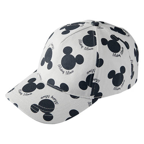 Micky Character Baseball Cap, Black & White Product Image Front shot 01
