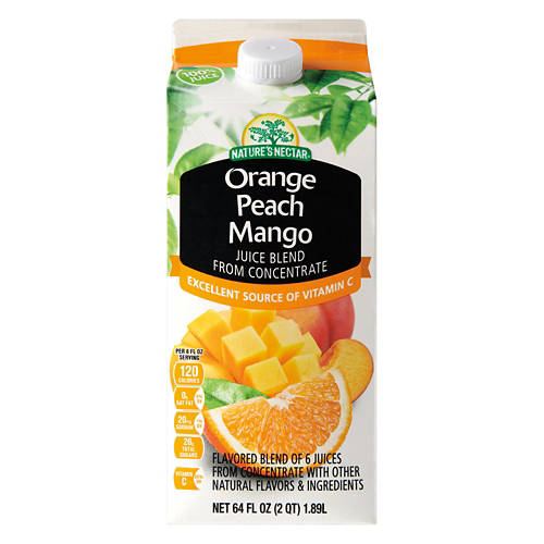 Peach  Mango Orange Juice From Concentrate, 64 fl oz Product Image Front shot 01