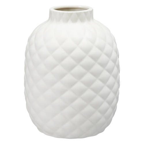 Textured Ceramic Vase - Quilted Oval