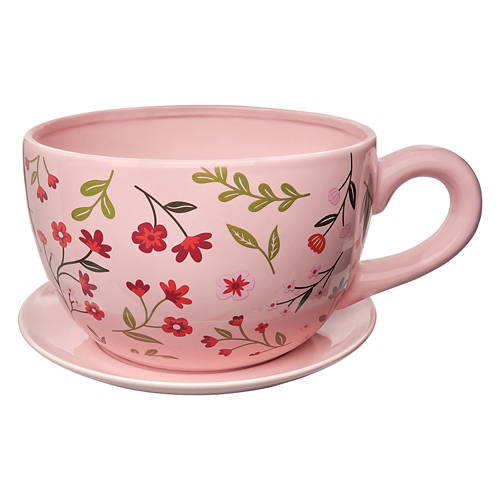 Teacup Shaped Planter, Pink